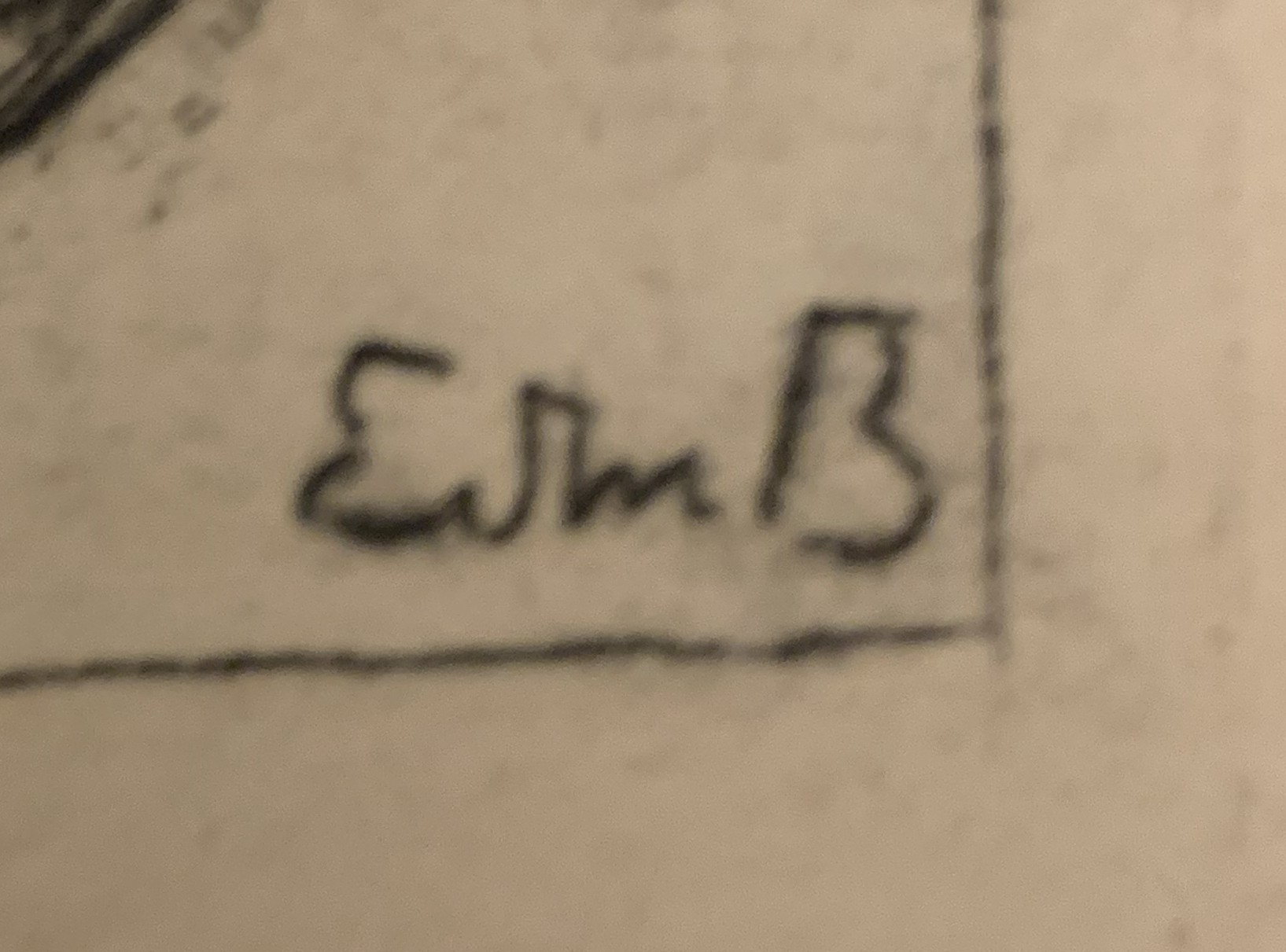 Signature – Edmond Bille Ex-libris Marcelle Miq Aubry, 1947