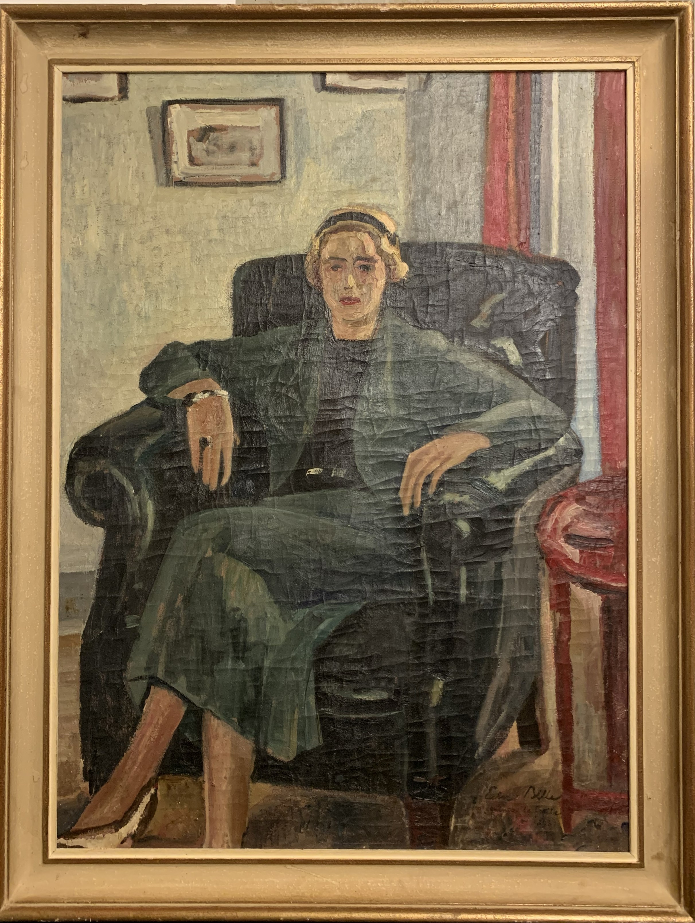 Edmond Bille Femme au fauteuil noir, 1937