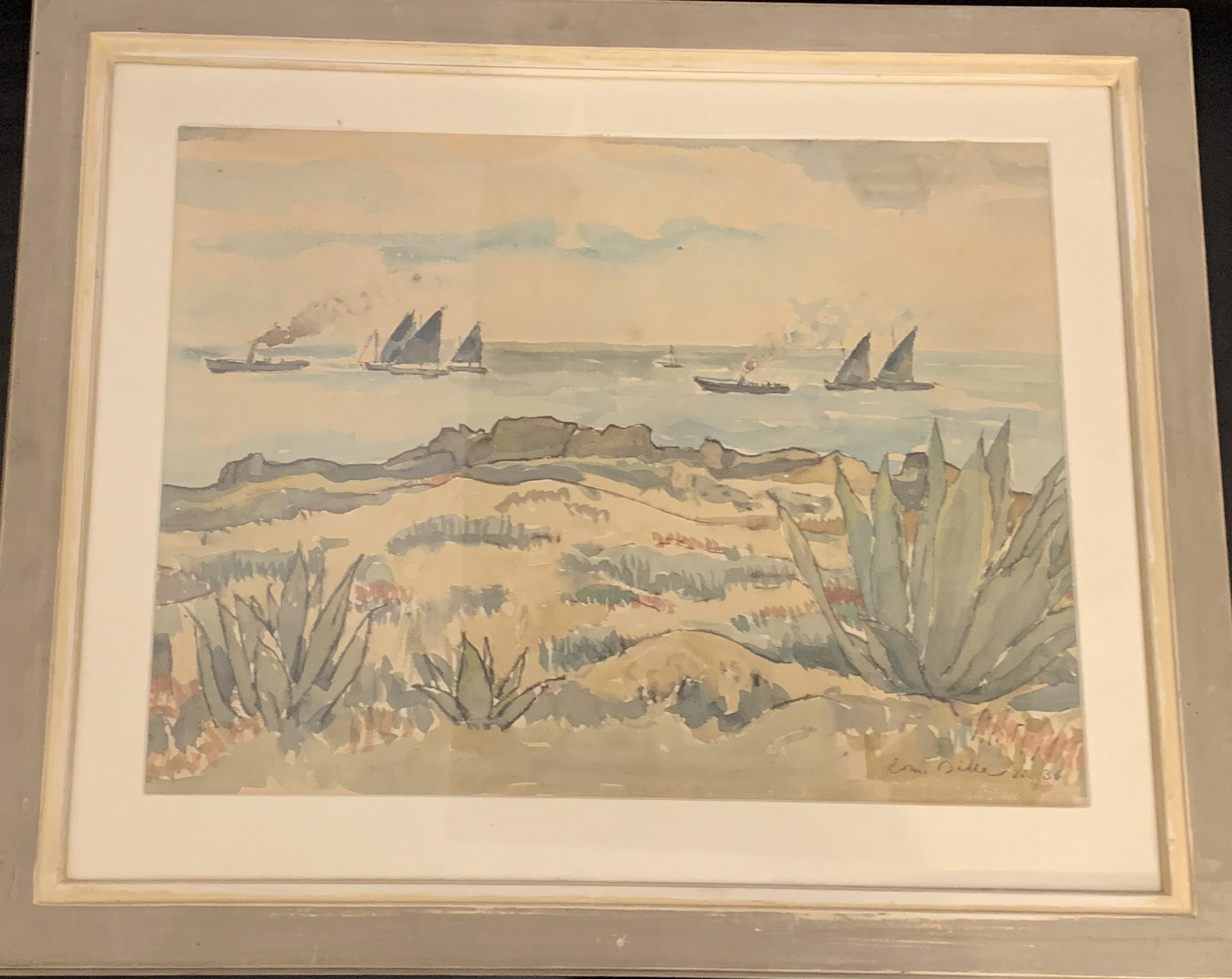 Edmond Bille Paysage maritime, 1936