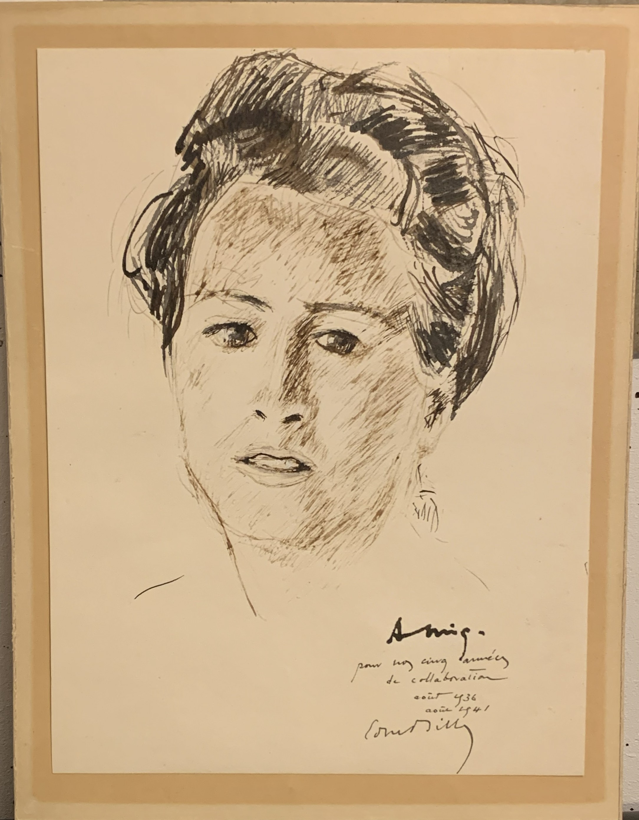 Edmond Bille Portrait féminin dédicacé, 1936–1941